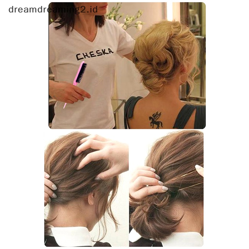 (drea) 3pcs /Set Sisir Rambut Kontrol Tepi Dua Sisi Styling Rambut Alat Sikat Rambut //