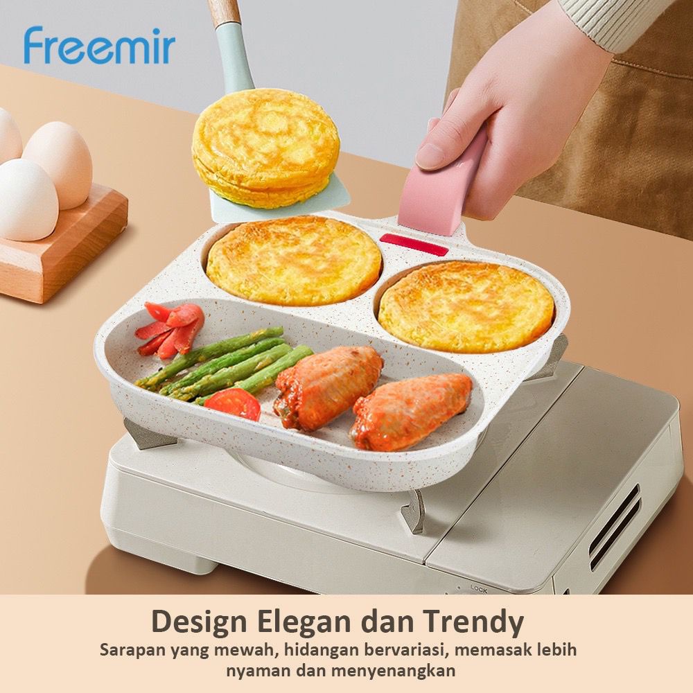 freemir wajan 3 in 1 / wajan goreng telur / wajan omlet 19 cm