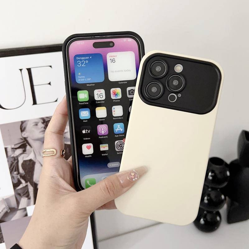IPHONE Fashion Campuran Warna Kulit Perasaan Case Untuk iPhone12 11 Pro MAX XS MAX X XR Silikon Lembut Dengan Cover Pelindung Lensa Kamera Untuk iPhone12 iPhone11