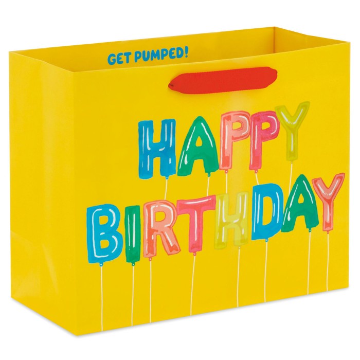 

[SC] PAPER BAG MEDIUM- GIFT BAG- HALLMARK- HAPPY BIRTHDAY- LETTER BALLOONS