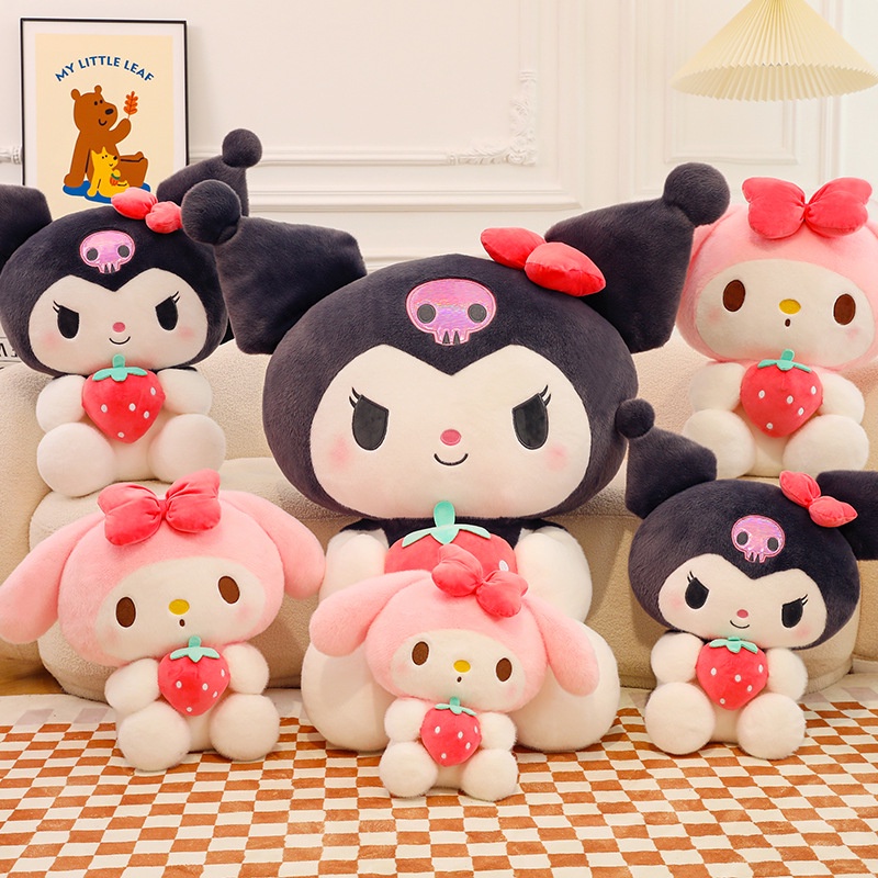 Kuroomi Dan Meiru Strawberry Plushies, Hadiah Sempurna Untuk Warga Tua Diatas 61th.