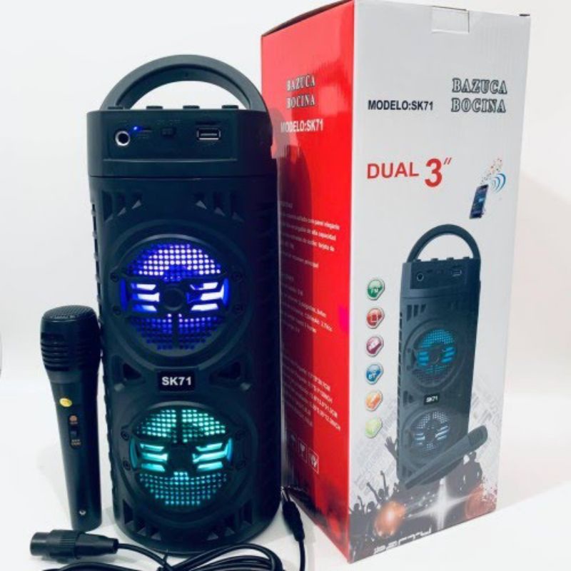 Speaker Bluetooth SK-71 + Mic bazooka speaker