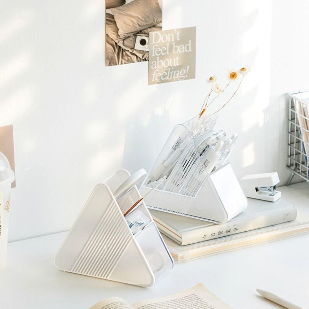 Mxbeauty Segitiga Tempat Pulpen INS Style Perhiasan Desktop Organizer Earphone Rumah Kantor Serba Serbi Desktop Penyimpanan Laci