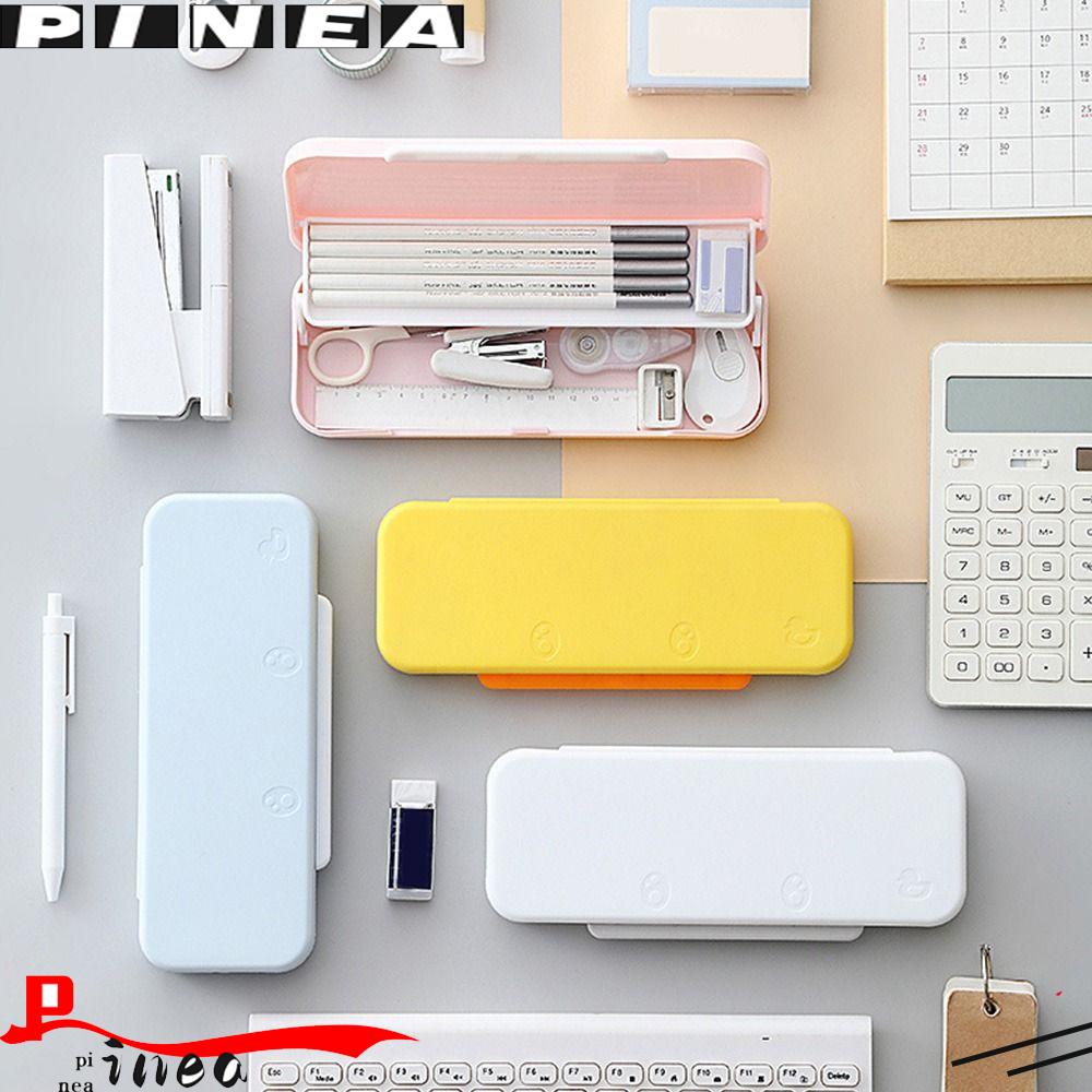 Tempat Pensil Nanas Multifungsi Kreatif Double-layer Stationery Case