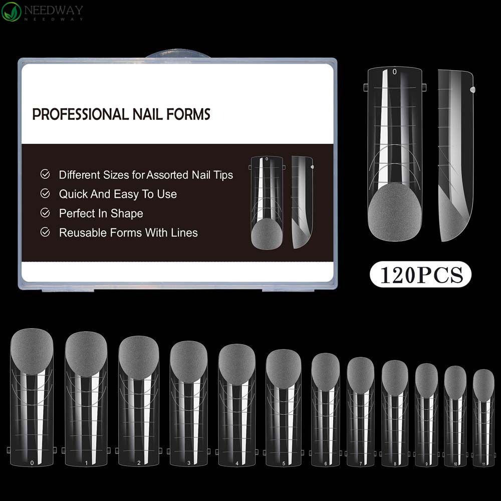 Needway Kuku Palsu Set Lepas Bening Matte Frosted Full Cover Kuku Palsu Manicure Tools Nail Art Tips Dekorasi Kuku