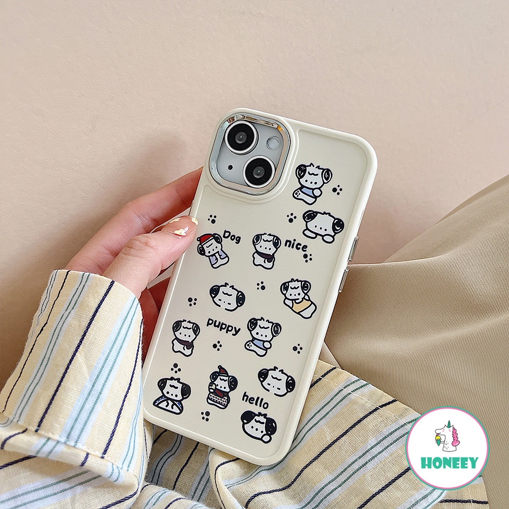 Casing Tapak Nakal Puppy Layar Penuh Untuk iPhone 14 Pro 13 12 11 Pro Max 14 promax 7 8Plus Xr Xs Shockproof Soft Back Cover