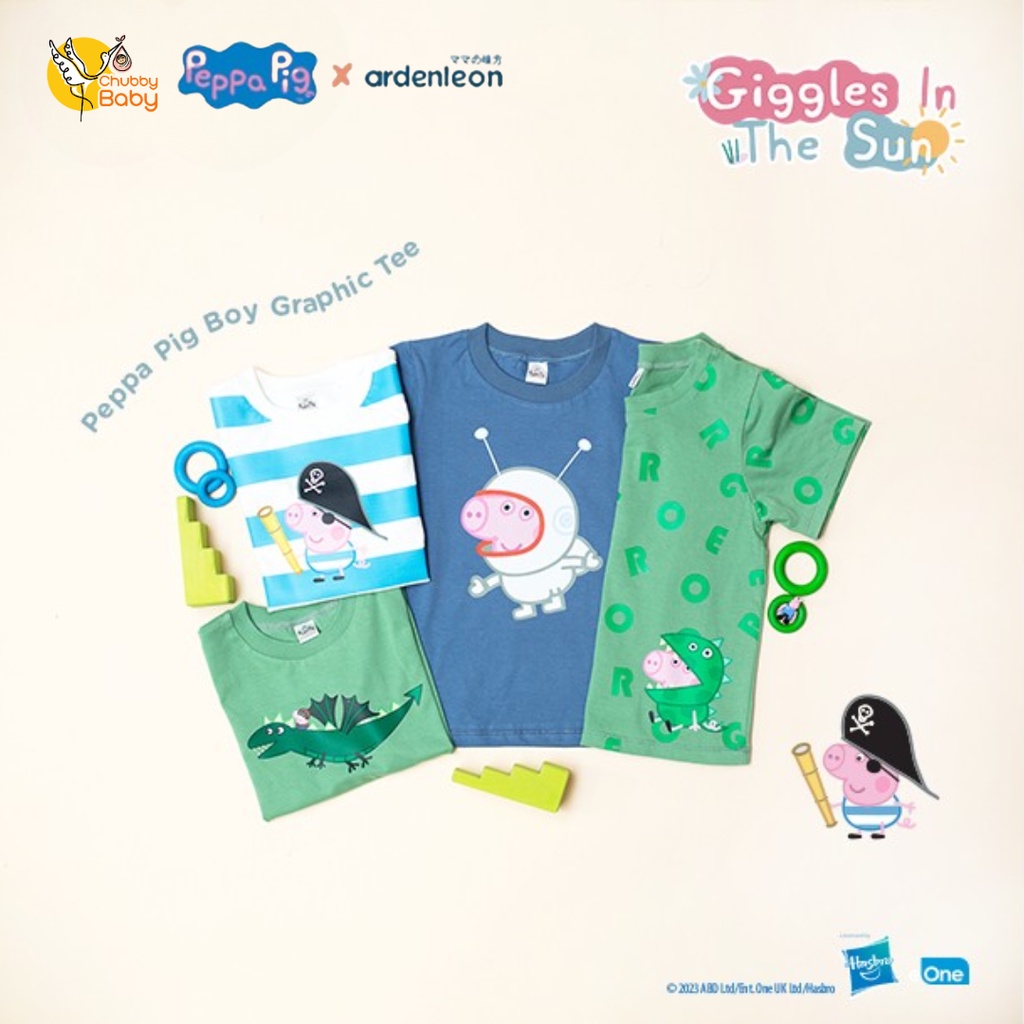 ARDENLEON Peppa Pig Boy Graphic Tee | Kaos Anak