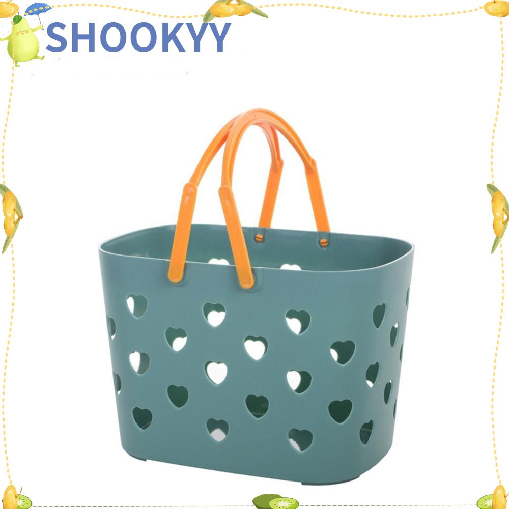 Chookyy Shower Tote Cute Heart Tempat Organizer Mandi Plastik