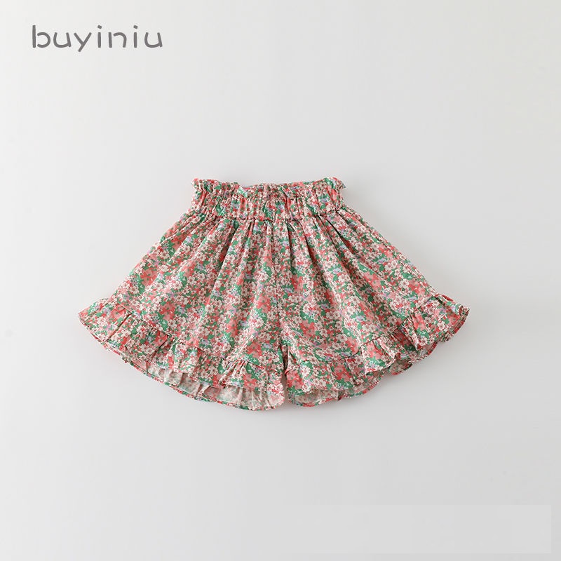 CELANA PENDEK ANAK PEREMPUAN HOTPANTS MOTIF BUNGA IMPORT