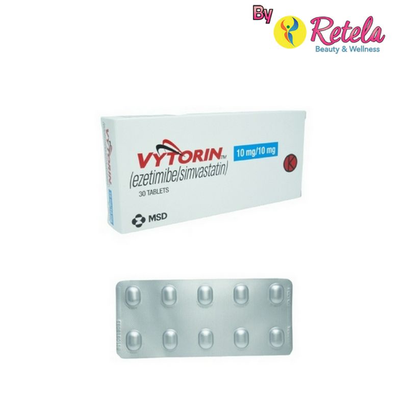 VYTORIN 10/10MG 1 STRIP 10 TABLET ( Ezetimibe 10 mg dan Simvastatin 10 mg)