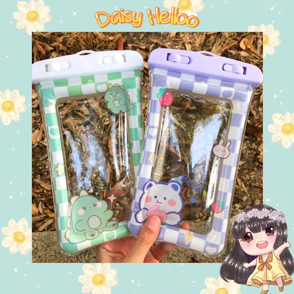 Sarung Hp Waterproof Karakter Animal Aesthetic Case Handphone Anti Air Korea Casing Underwater Lucu 