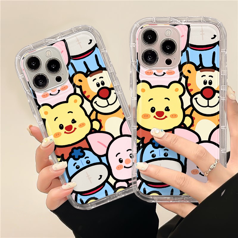 IPHONE Hewan Lucu Lembut Casing Ponsel Kompatibel Untuk Iphone14 13 11 12 Pro XS Max X Xr7 +8 Plus Casing TPU Silikon Shockproof Cover