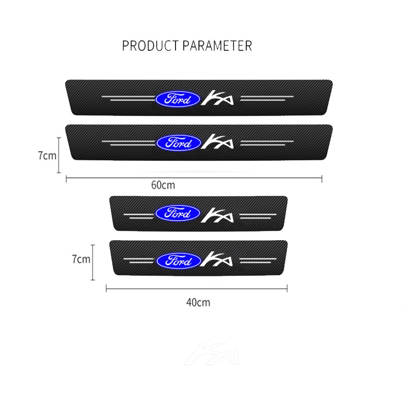 Ford Ka Stiker Kusen Pintu Mobil Anti Gores Serat Karbon Kulit Sticker Trunk Protector Stiker Untuk Ka G2 B420 G3 B526 2014-UP Aksesoris