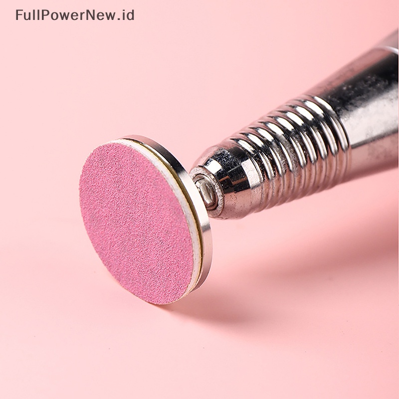 Power 50Pcs Disk Replacement Pad Pink Grit Refill Pads Untuk Alat Pedicure Poles ID