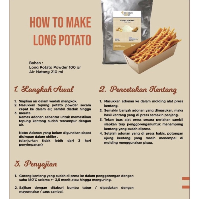 Long Potato Flour Mix Tepung Kentang 250g