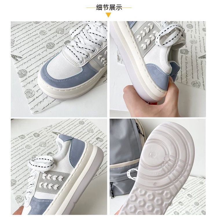 [GROSIR][COD] SEVEN_DAY SEPATU SNEAKERS WANITA KOREA IMPORT SPORT SHOES BIRU H-655