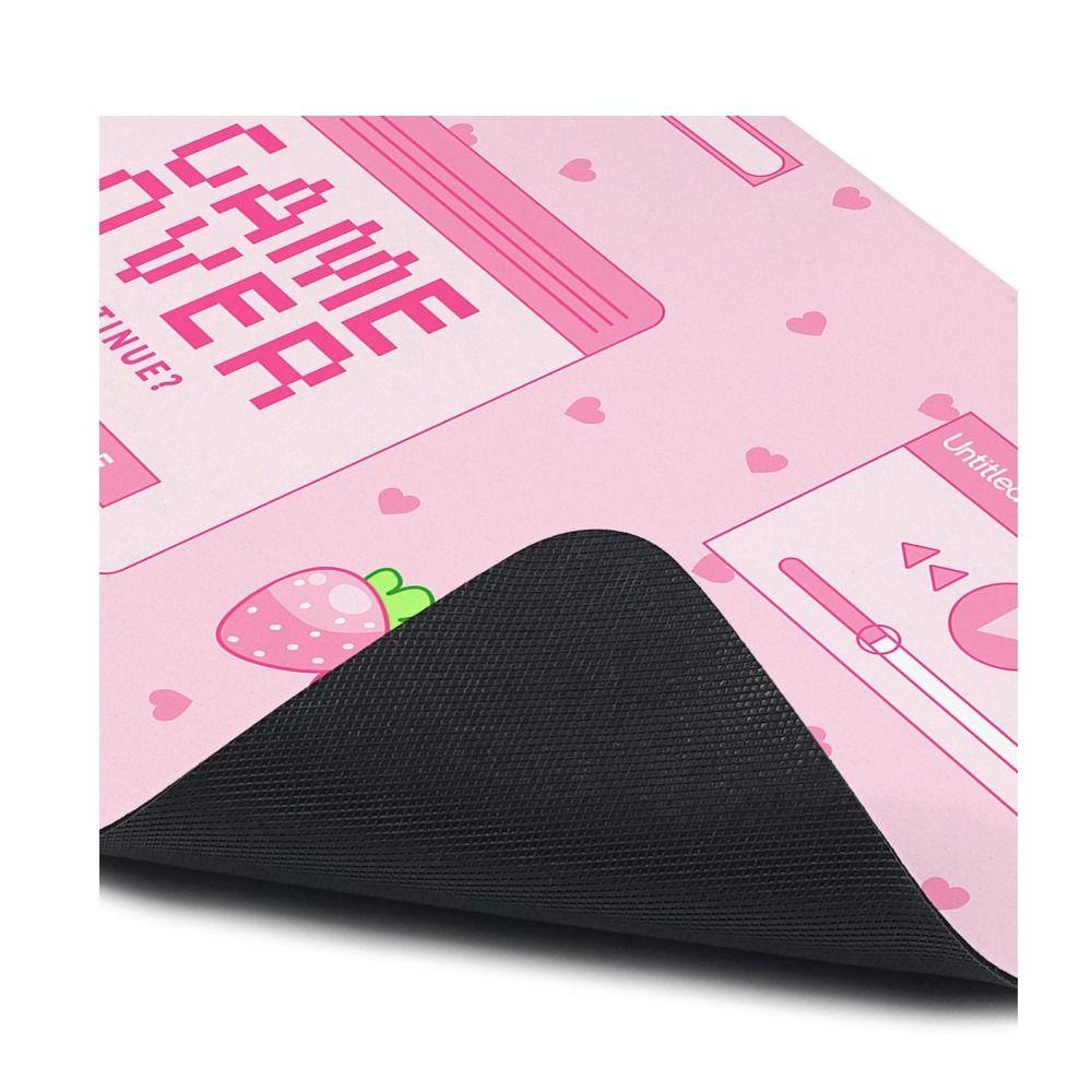 Populer Mouse Pad Kantor Lucu Pink Non-Slip Milk Desk Pad