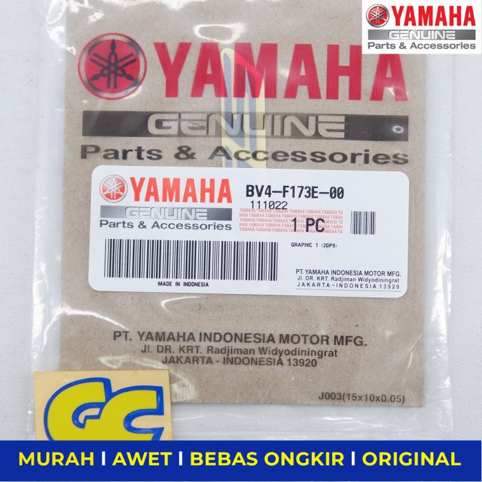 Emblem  Sticker 155 NMax Warna Abu Yamaha NMax Biru Original - Sparepart Sperpart Spare Part Motor Y