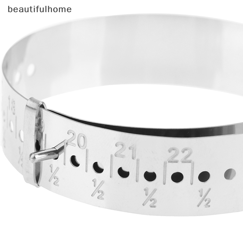 {beautifulhome} Alat Ukur Gelang Tangan Stainless Steel Bangle Sizer Gauge Adjustable.