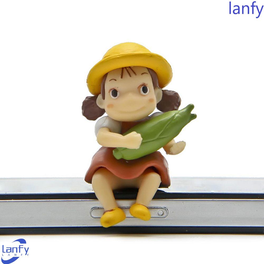 Lanfy Xiaomei Figure Ornamen Kecil Dekorasi Mobil Taman Miniatur Hayao Miyazaki Action Figure Landscape