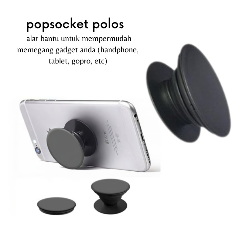 GOS -A414- Pop Socket Warna Polos - PopSocket Holder All Handphone - Pop Socket Polos