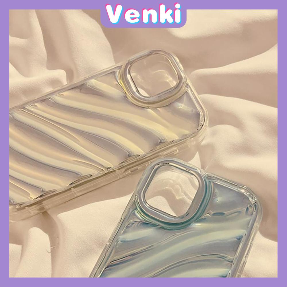 VENKI - Untuk iPhone 11 Case Laser Reflektif Bening Phone Case TPU Soft Shell Airbag Sederhana Multicolor Tahan Guncangan Kompatibel dengan iPhone 13 Pro max 12 Pro Max 11 xr xs max 7 8Plus