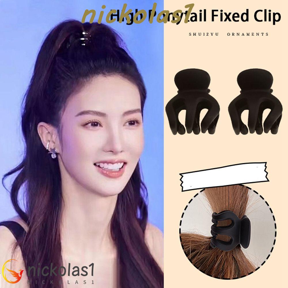 Nickolas1 Gadis Jepit Rambut Retro Vintage MIni Jepit Rambut Warna Solid Hitam Labu Hairpin Small Hair Claw