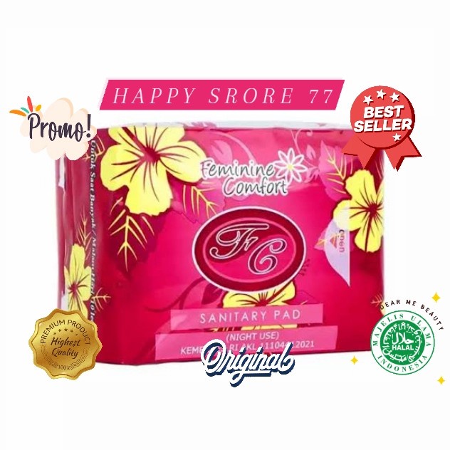 Avail Feminine Comfort Night Use - Pembalut Herbal Avail Merah/ Pink