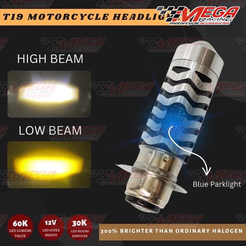 Headlamp Bholam Lampu Depan Led H6 Laser kaki 1 Ac Dc Higlow Lampu Jauh Dekat 2Led Universal Motor Matic Bebek Jupiter Beat Mio Vario Supra Dll Hi lo Lampu Senja Biru 2 warna Kuning Putih