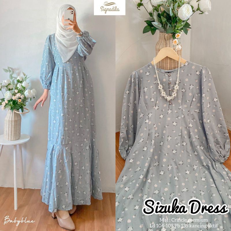 SIZUKA DRESS ORI SIGNADILA | Crinkle Airflow Premium