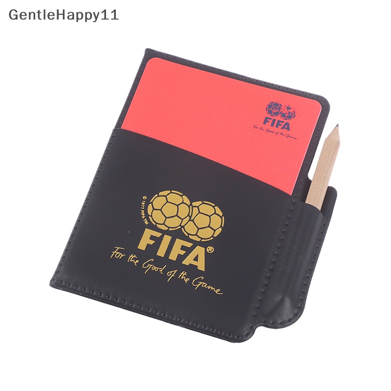 Gentlehappy Sport Football Sepak Bola Wasit Dompet Notebook Dengan Kartu Merah Dan id Card Kuning