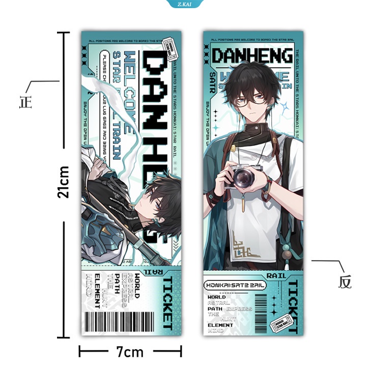 Honkai Star Rai 2karakter Game Anime Kafka Luocha Fu Xuan Yukong Clara Dan Heng Bookmark Koleksi Dua Sisi Poster Kartu Bookmark Hadiah Collections [ZK]