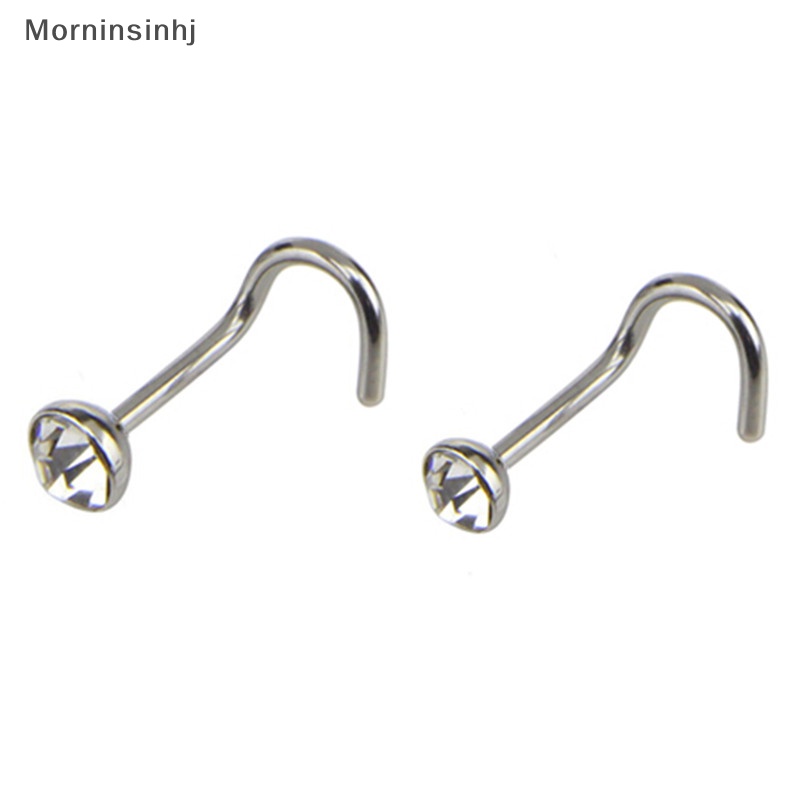 Mornin 22PCS /Set Stainless Steel Segmen Berengsel Hidung Hoop Ring Tulang Studs Body id