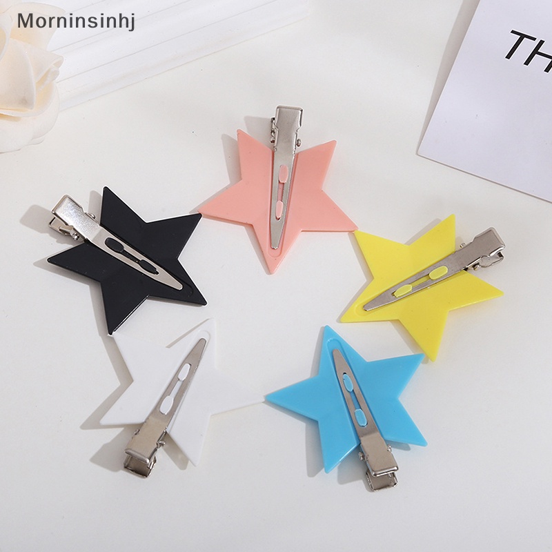 Mornin 5PCS Jepit Rambut Bintang Manis Keren Gaya Korea Pesona Sederhana Logam Bobby Pin Alligator Clip Aksesoris Rambut Untuk Gadis Fashion Hiasan Kepala id