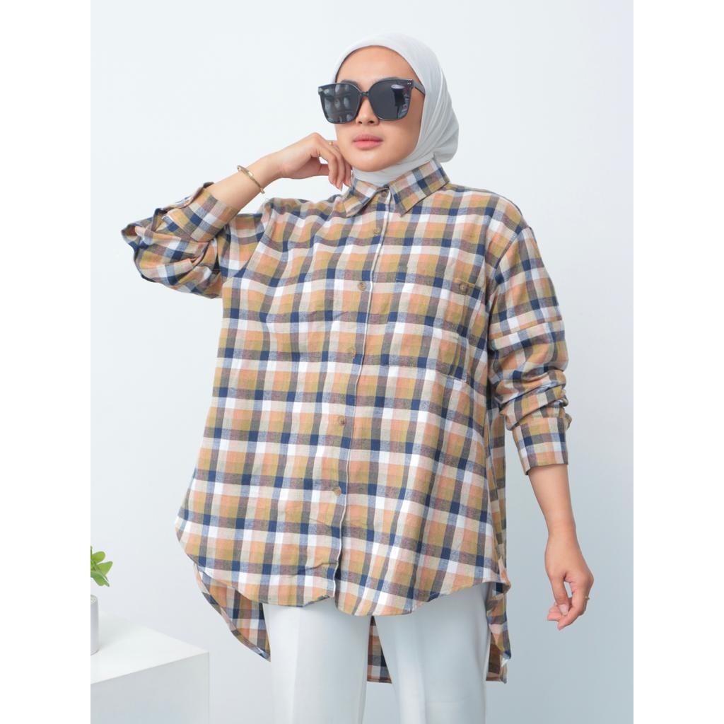 Kemeja Flanel Milea Oversize  - 2301.02.057