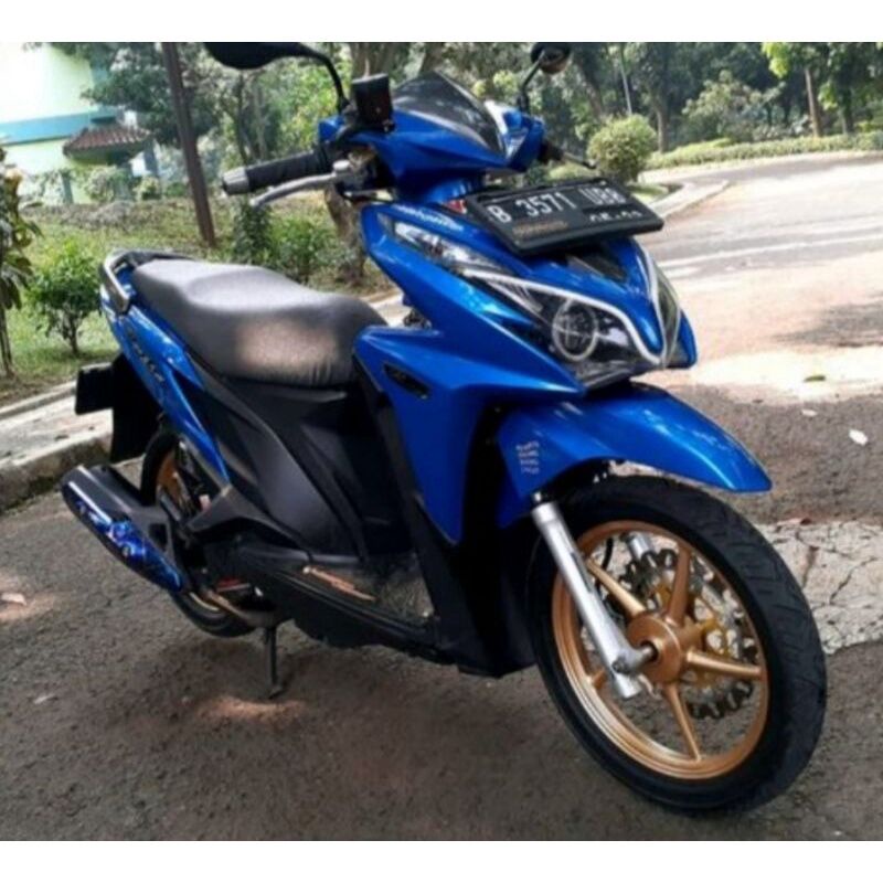 Stiker Skotlet Motor Biru Metalic Candy Sticker Biru Candy skotlet motor mobil kekinian variasi