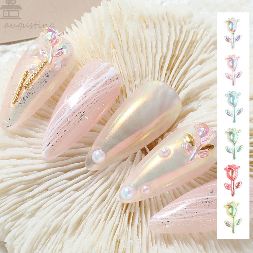 AUGUSTINA Augustina Rose Nail Art Perhiasan Pesona Flash Shiny Crystal DIY Hiasan Nail Art