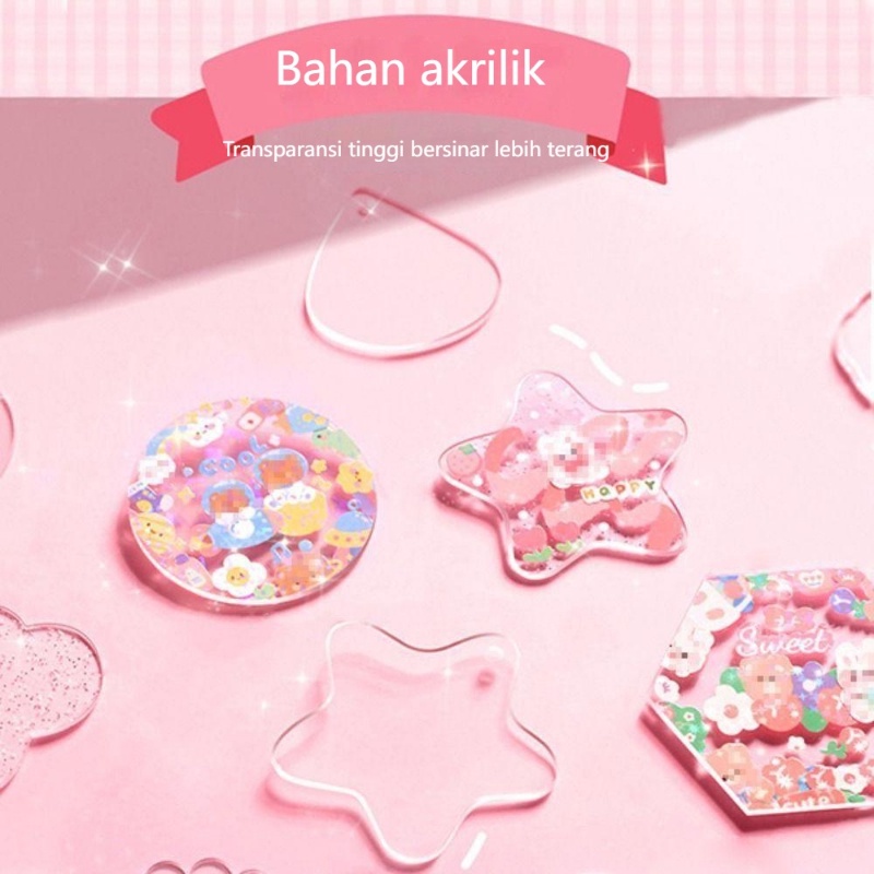 【Local Delivery 】Guka Stiker Set Mainan Anak Perempuan Hadiah Scrapbooking Stiker Diy Gantungan Kunci Diy Keyring Diy Bahan Kotak Penyimpanan Goo Card Sticker Set