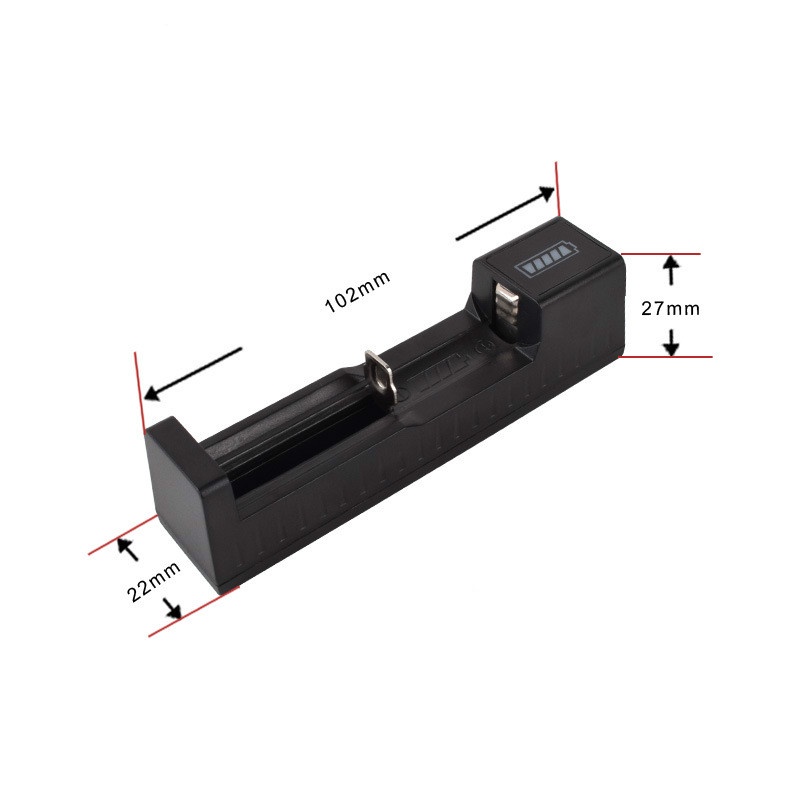 Universal USB Charger 1 Slot 18650 Battery Pengisi Daya Pintar Li-ion