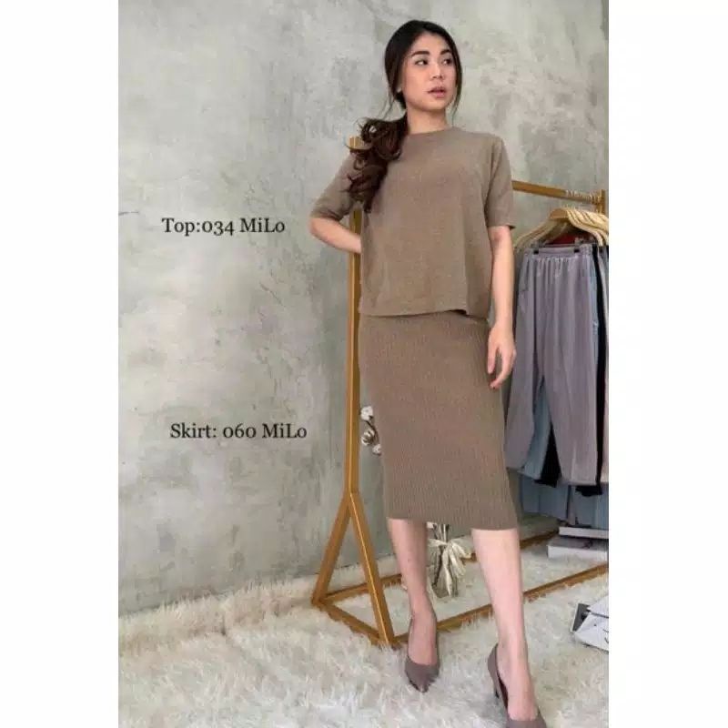 (B102, R70) knit formal dress ( rok dan atasan dijual terpisah ) bisa dijadikan set dress