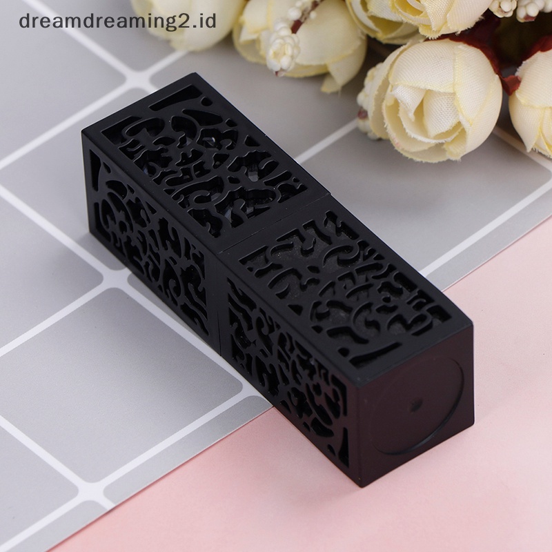 (drea) Wadah Kosmetik Kosong Tabung Bibir Dengan Tabung Bibir hollow Hitam DIY//