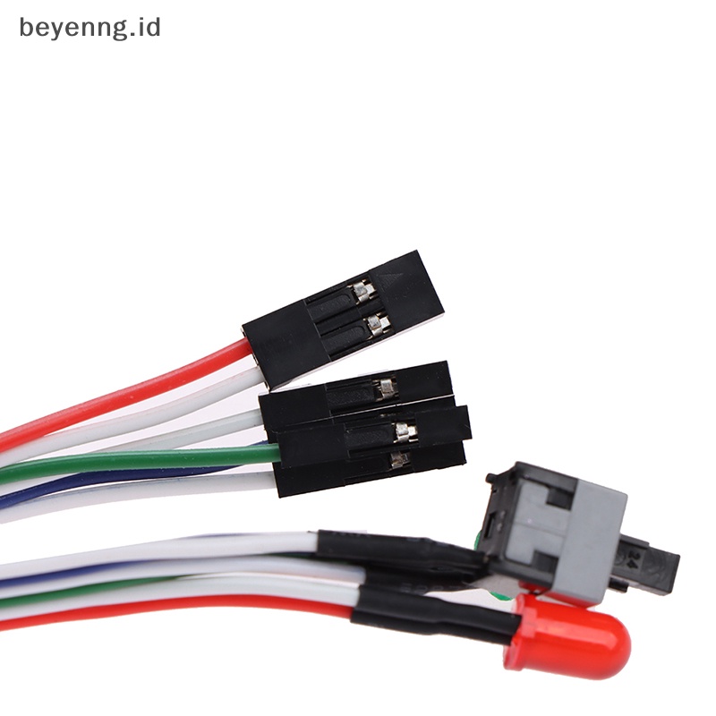 Beyen ATX PC Compute Motherboard Kabel Power On/Off/Reset Lampu LED Power Reset Switch ID