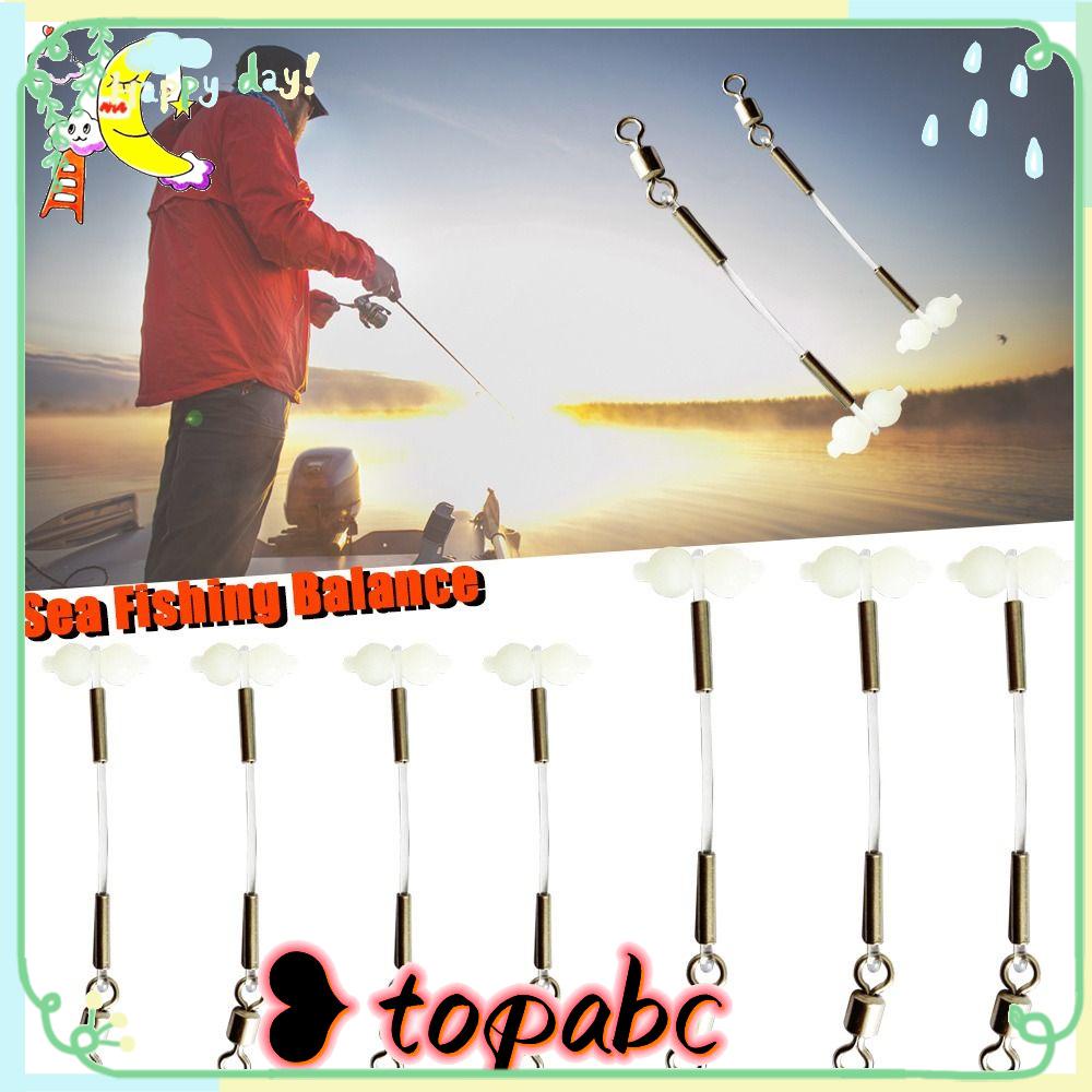 TOP 20pcs Keseimbangan Memancing Laut Air Asin S/L Anti Berliku Snap Bening