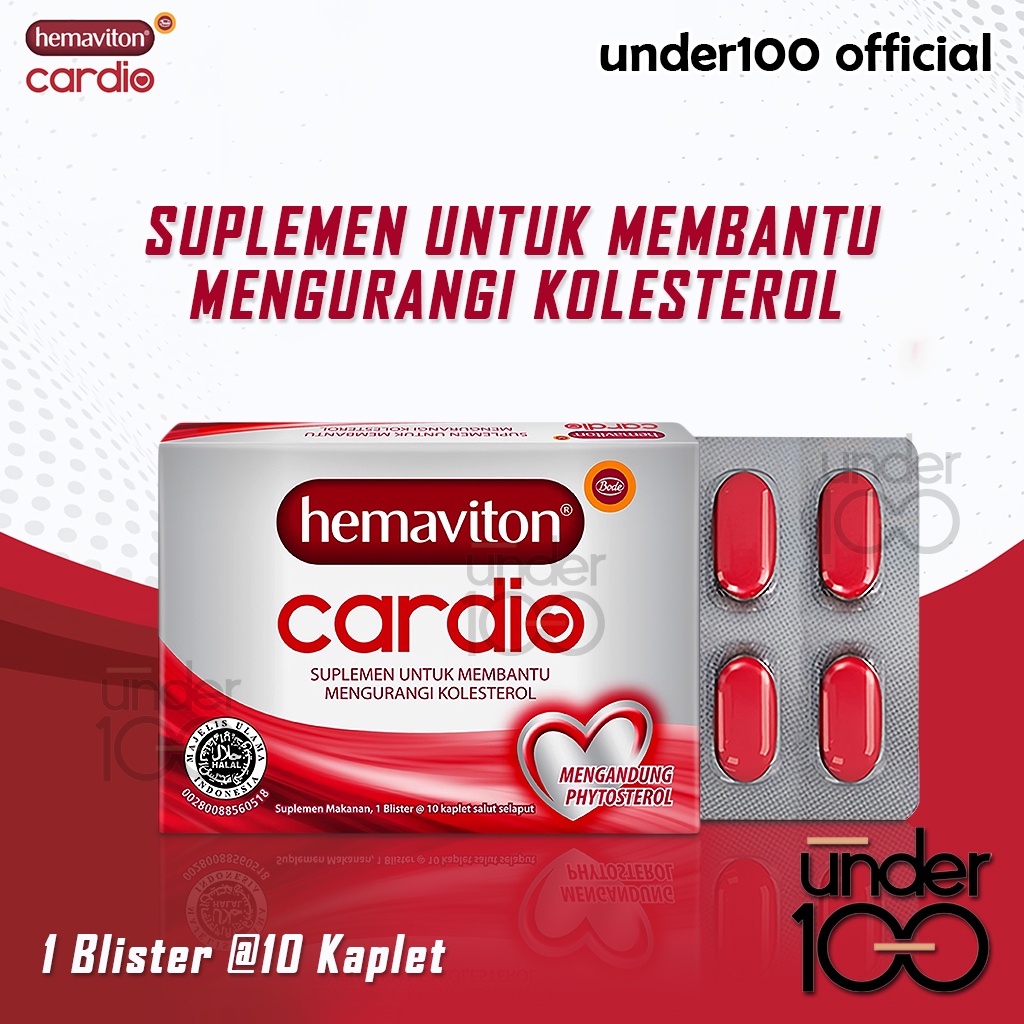 ❤ Under100 ❤ Hemaviton Cardio Kaplet Suplemen Kesehatan 1 Box Isi 10 Kaplet | HALAL BPOM