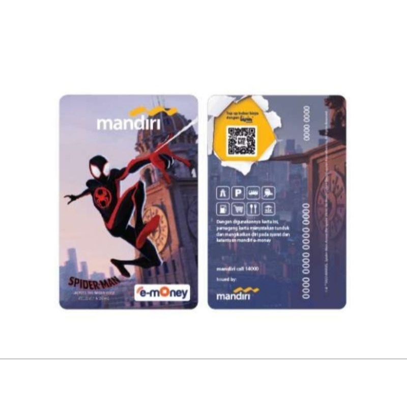 E-money SPIDERMAN SALDO 0 Kartu Pembayaran Elektronik Dompet Digital Transaksi Non-Tunai Cashless Payment Gateway Digital Wallet Mobile Virtual Currency