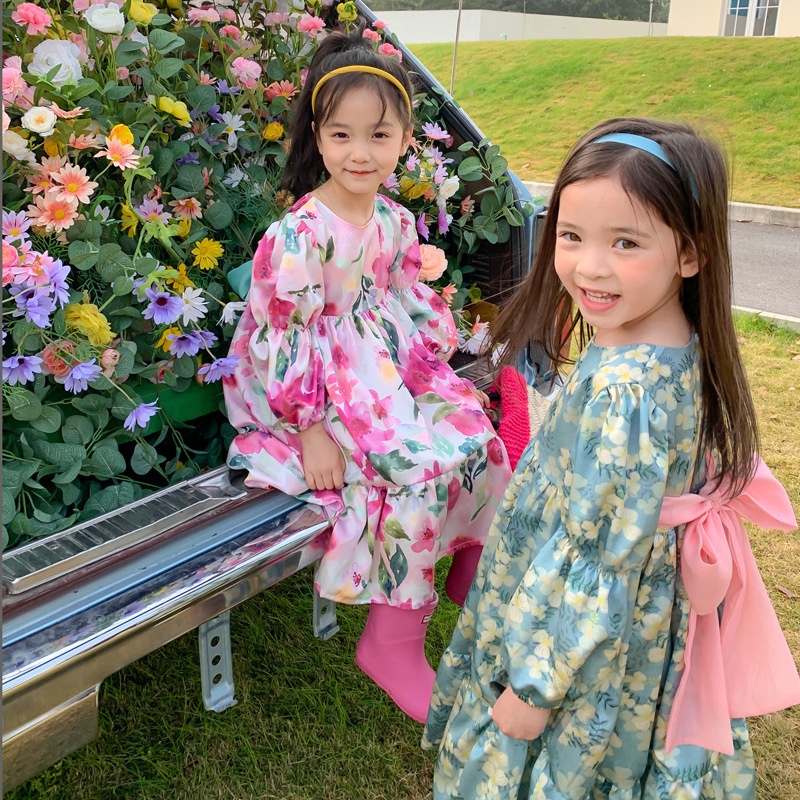 CHUBBI 15- Dress Anak Perempuan Silky Flower Blooming Sakura Jasmine