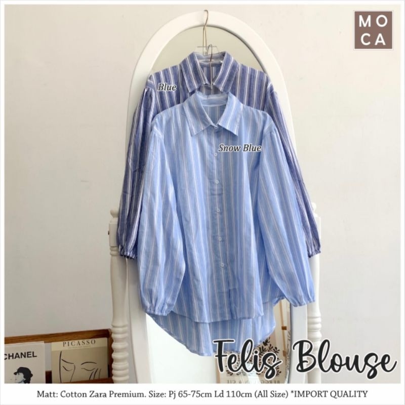 FELIS BLOUSE ORI MOCA | Ld110 Cotton Zara Premium