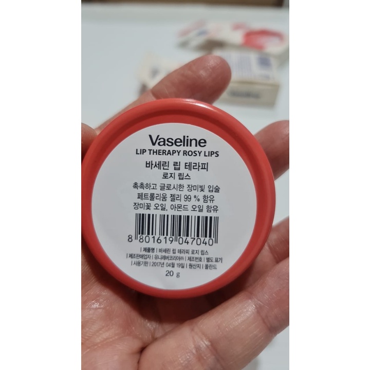 Vaseline Lip Therapy Rosy Original Aloe Vera - 20 gram KALENG