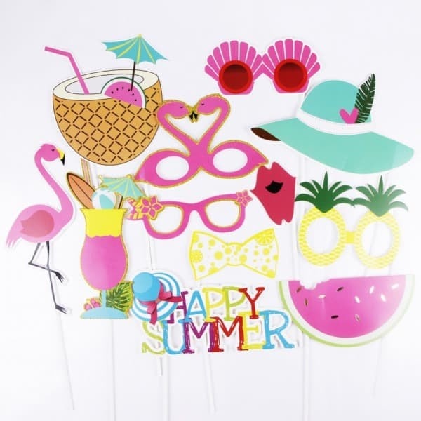 Summer Flamingo Photobooth Props / Aksesoris Photobooth