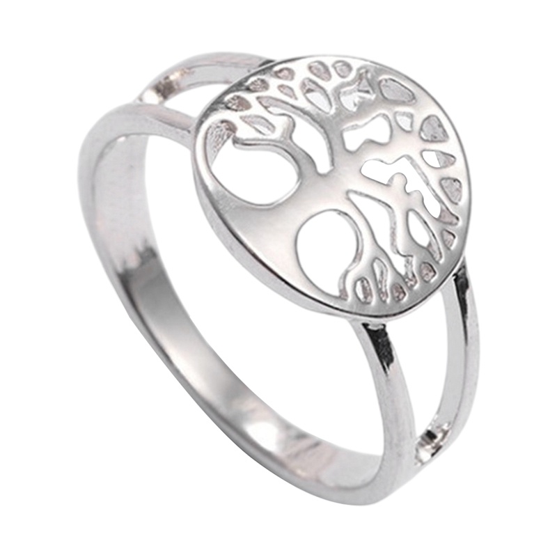 Tree Of Life Ring Viking Warna Silver Finger Rings Perhiasan Hadiah Anniversary